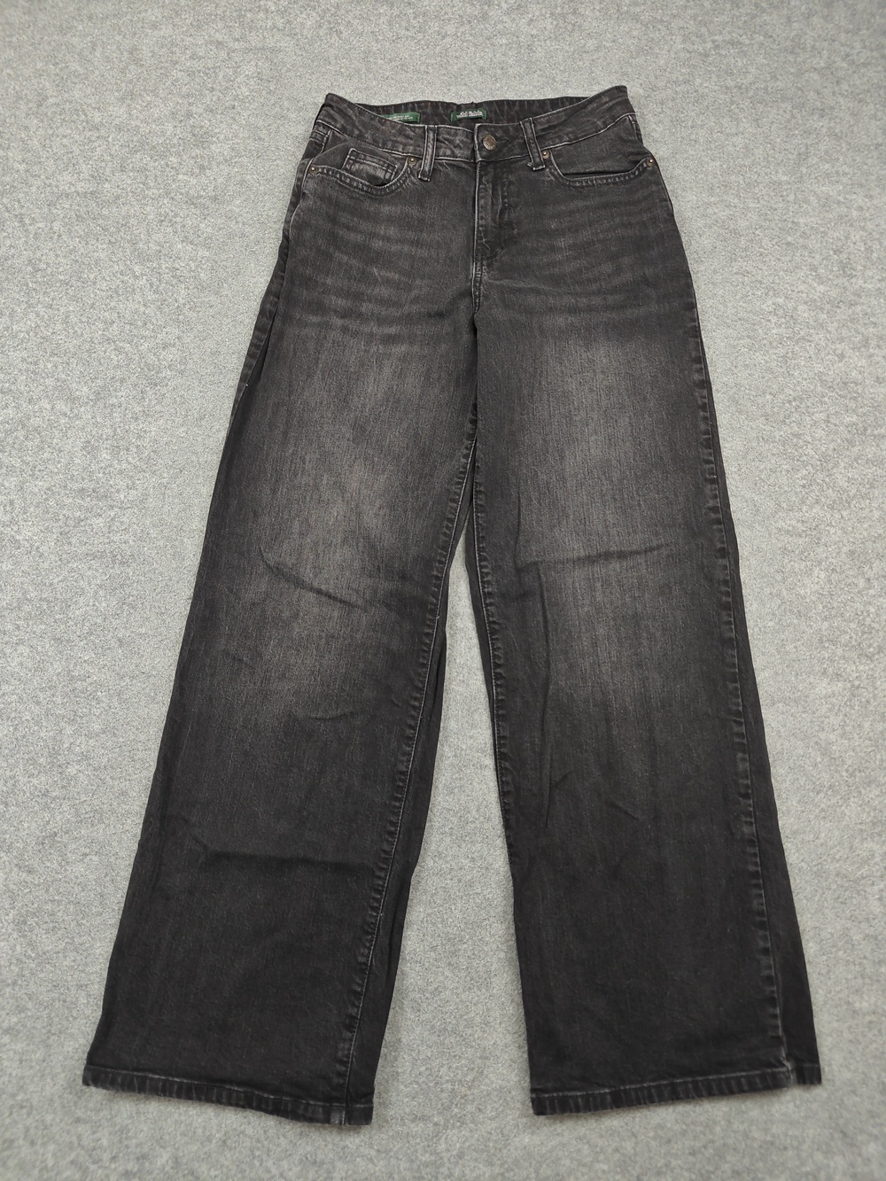 Wild Fable Jeans Womens 6 Black High Rise Baggy Wide-Leg 5-Pocket Stretch